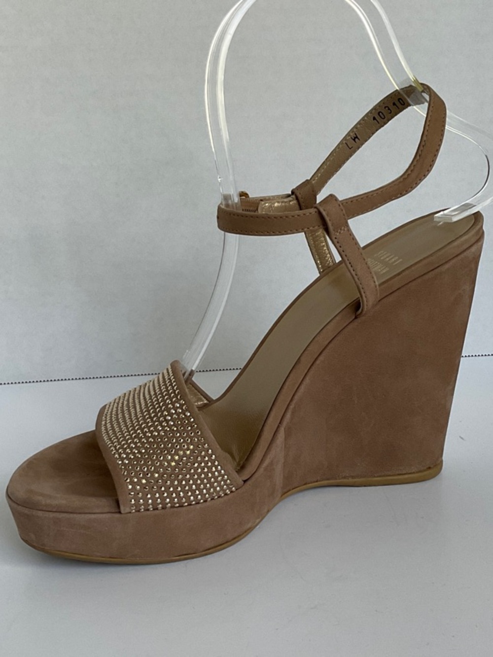 Stuart Weitzman Suede Crystal Embellishment Sandals Size 7